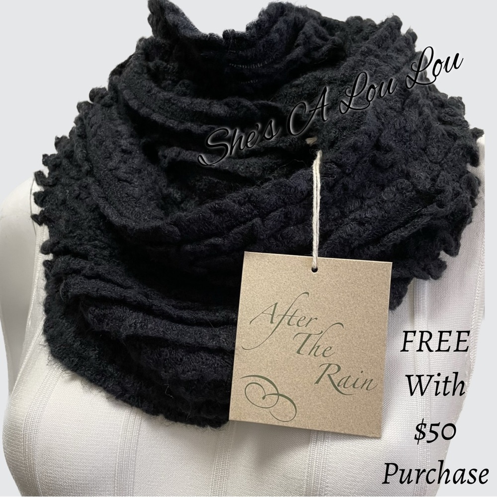 After the Rain • All-over Mini Ruffle Stretchy Neck Hug Infinity Scarf
